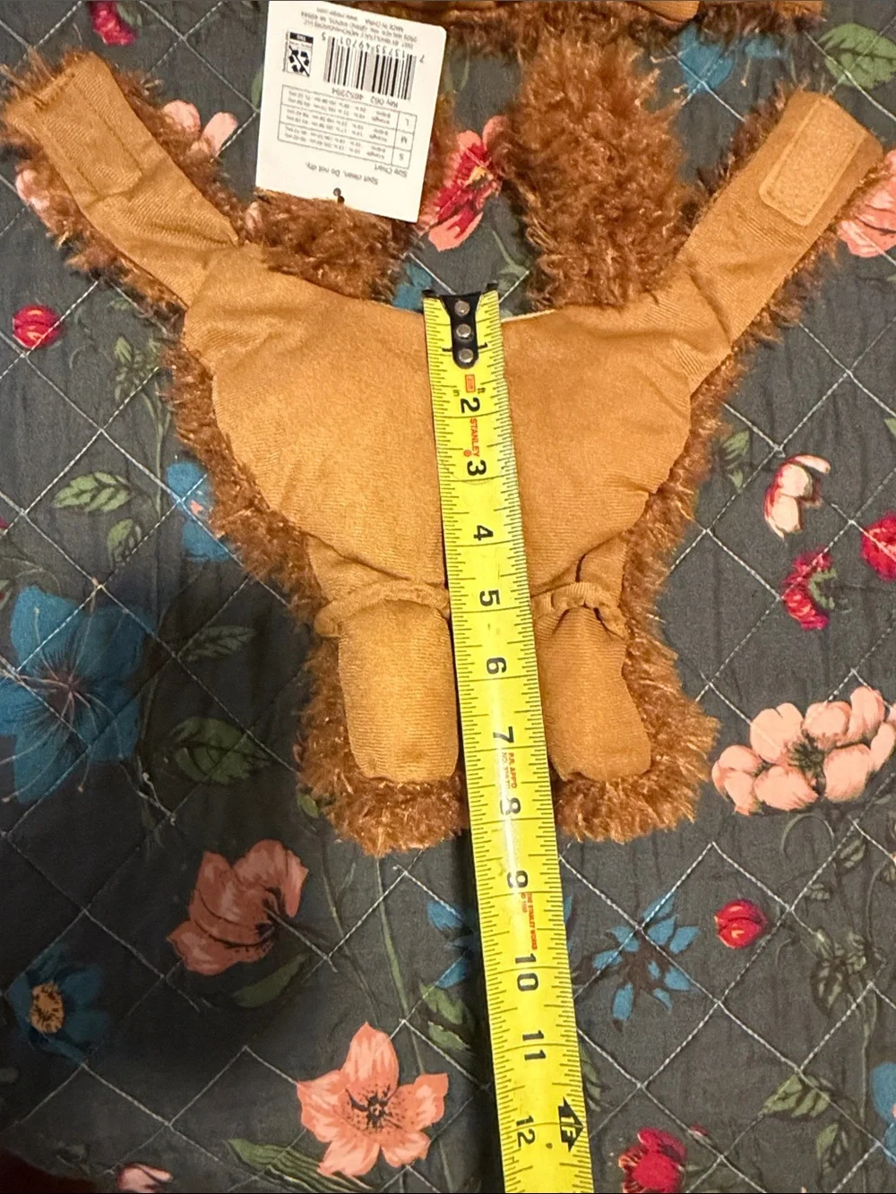 Pet Costume Plush Teddy Bear Outfit in Brown